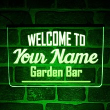 Personalised Garden Bar LED