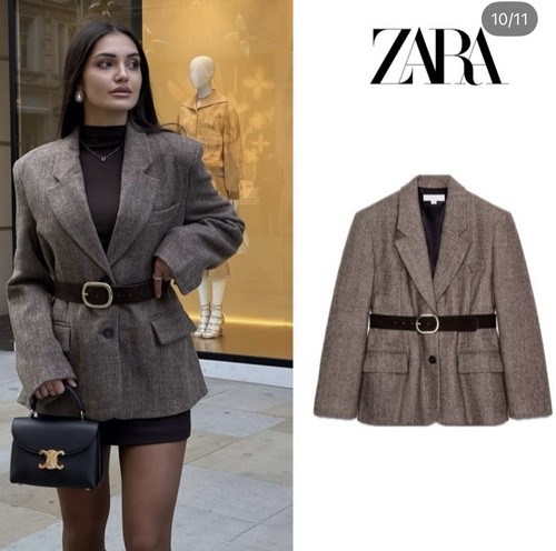 Zara new woman herringbone - new,
