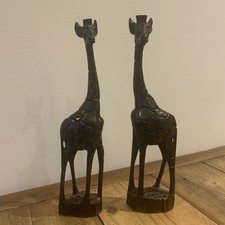 Hand Carved Wooden Giraffe