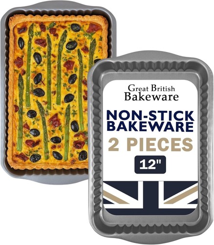 Fluted rectangle quiche - fluted, flan