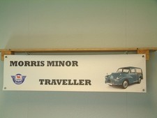 Morris Minor Traveller Banner Restoration Workshop Garage Wall Display