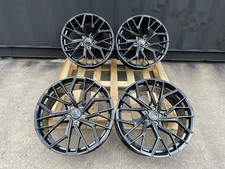 x4 20" RS6 GT Style Alloy Wheels 9J Et35 Audi A4 A5 A6 A7 A8 Gloss Black