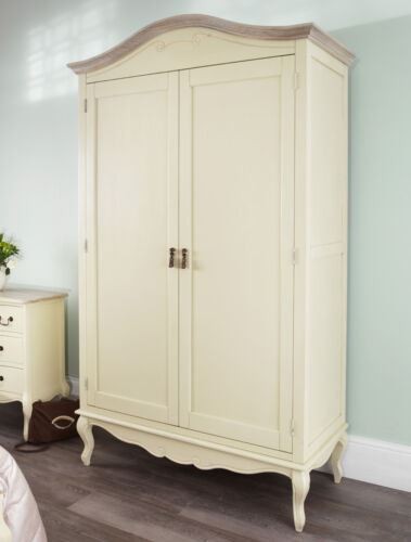 Cream double wardrobe - wardrobe, french