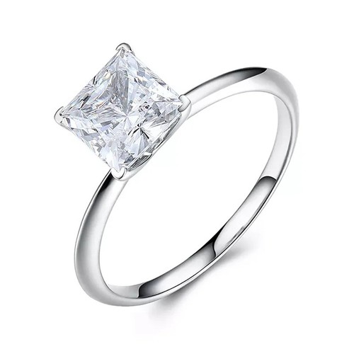 4ct princess cut moissanite - princess,