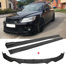 Front Bumper Lip Splitter Spoiler Side Skirt Rocker Splitter For Skoda Octavia