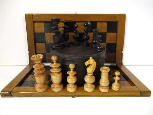 Antique chess set - antique,