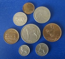 Ireland Animal Series Irish Coin Set Halfcrown to Farthing Eire Circulated 