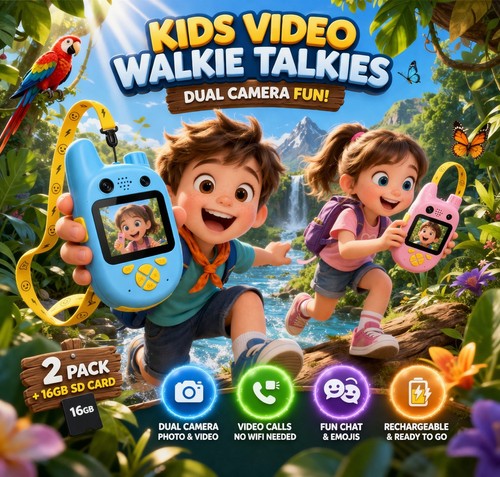 Kids video walkie talkies - walkie, dual