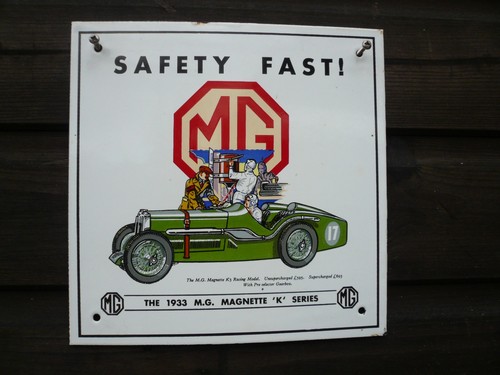Enamel sign mgb classic - enamel,