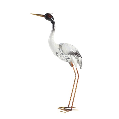 Metal heron sculpture - heron, outdoor