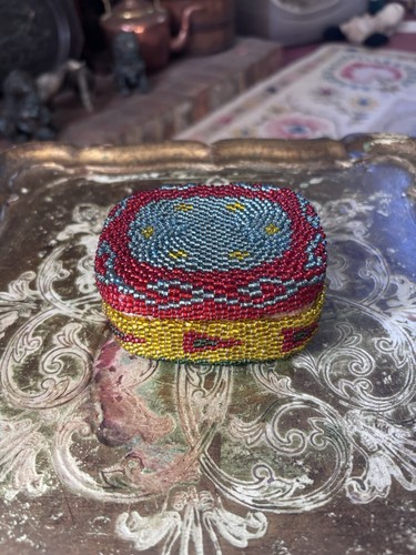 Hand beaded african lidded - hand,