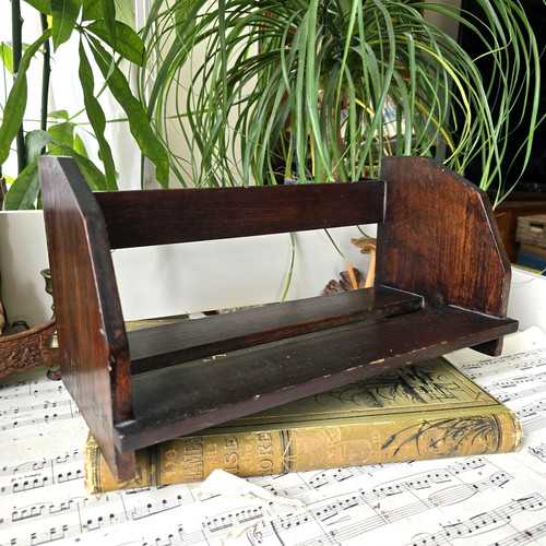 Vintage wooden book - wooden, trough
