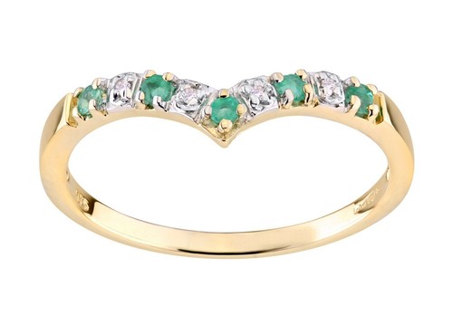 9ct yellow gold - yellow, emerald