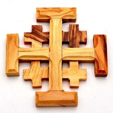Jerusalem Olive Wood Cross