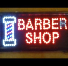 Barber Pole Hair Salon Barber Shop Sign LED Light Display Flashing Indoor Window