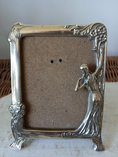 Brass art nouveau style lady - art,