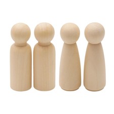 2pcs 90mm Unpainted Peg Dolls