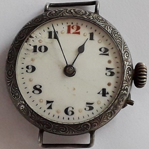 Ww1 silver cased trench watch - silver,