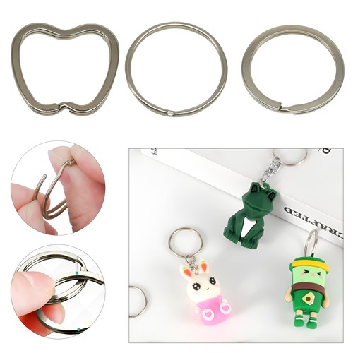 Split ring keychain metal key - ring,