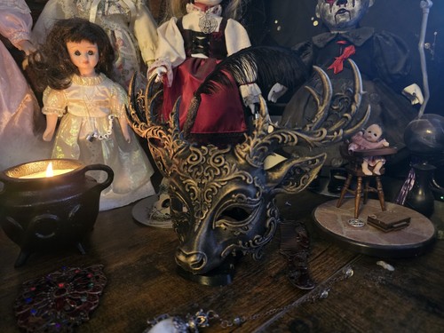 Gothic stag mask masquerade - gothic,