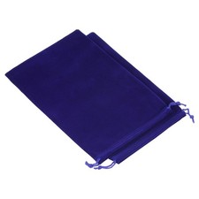 30x20cm Microfiber Pouch, 2Pcs Soft Storage Drawstring Gift Bag, Dark Blue