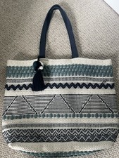 Large FatFace Tote Shoulder Bag Beach Gym Navy Teal