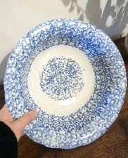 Antique Spongeware Blue White