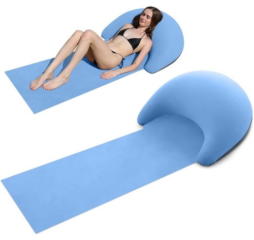 Beach mat with inflatable - beach,