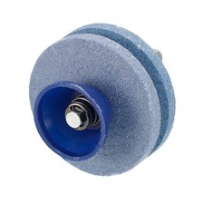 Lawn Mower Blade Sharpener, Double Layer Corundum Blade Sharpener, Blue