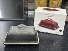 Le Creuset New Stoneware Ceramic Flint Grey Butter Dish With Lid RRP £45