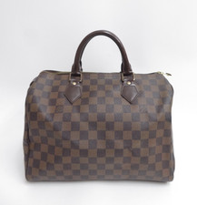 Authentic Louis Vuitton Damier Ebene Speedy 30 Hand Bag F#47630