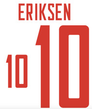 Denmark Eriksen Nameset 2021 Shirt Soccer Number Letter Euro Print Football Away
