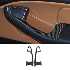 Carbon Fiber Front Armrest Door Panel Cover Trim For BMW 3 Series E46 1998-2005