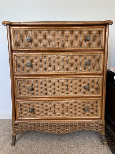 Vintage bamboo cane wicker - bamboo,