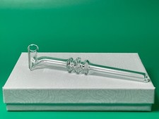 Thick Clear Long Glass Smoking Pipe Tobacco Pipes Lufka Creative Design Angle 