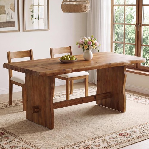 Solid wood dining table - dining,
