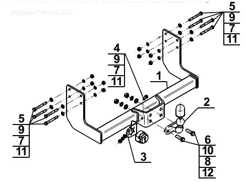 Flange neck tow - neck, for
