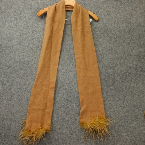Angora scarf womens camel tan - scarf,
