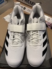 Adidas Weightlifting Shoes Mens Powerlift 5 Gym Trainers White UK 14