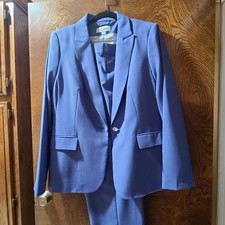 Calvin Klein Women's Blue Two-Piece Blazer Suit Set