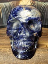 Spiritual Sunset Sodalite Crystal Skull Carving 92x63x58mm 481g