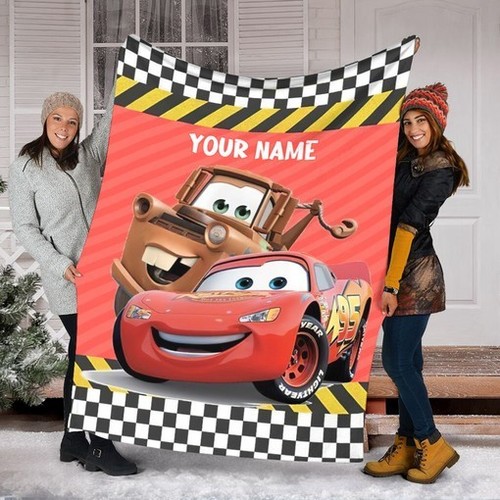 Red race car flannel blanket - race,