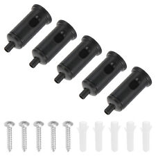 Cord Grip Connector 5 Set Adjustable Wire Rope Cable Clamp with Base, Black