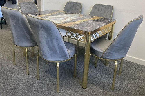 Grey and gold - and,