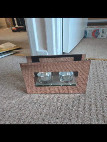 Mirrored double tealight - double,