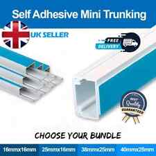 Electrical Cable Trunking PVC Wire Conduit Plastic Cover White - Mini Trunk UK