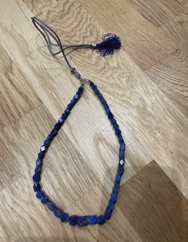 Lapis lazuli faceted necklace - lazuli,
