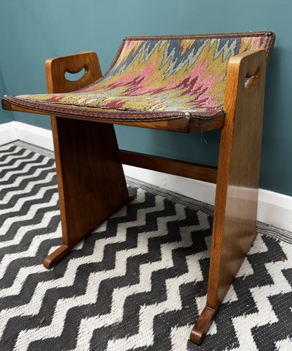 Arts crafts oak piano stool - arts,