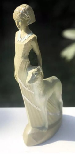Art deco style signed lady - art,
