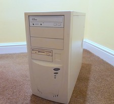 RETRO Beige Win 98 Gaming PC, AMD Duron 1Ghz, 256MB Ram, 20GB HDD, AGP, Floppy